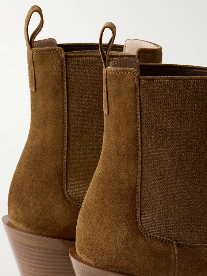 Gianvito Rossi - Wylie 60 Suede Chelsea Boots - Brown - Image 4