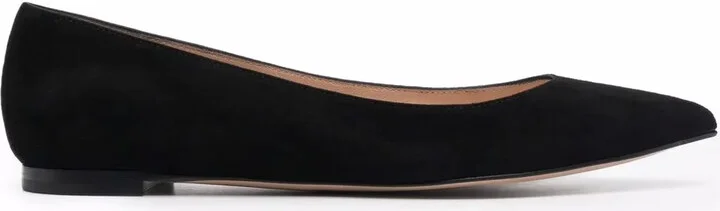 Gianvito suede ballerina shoes