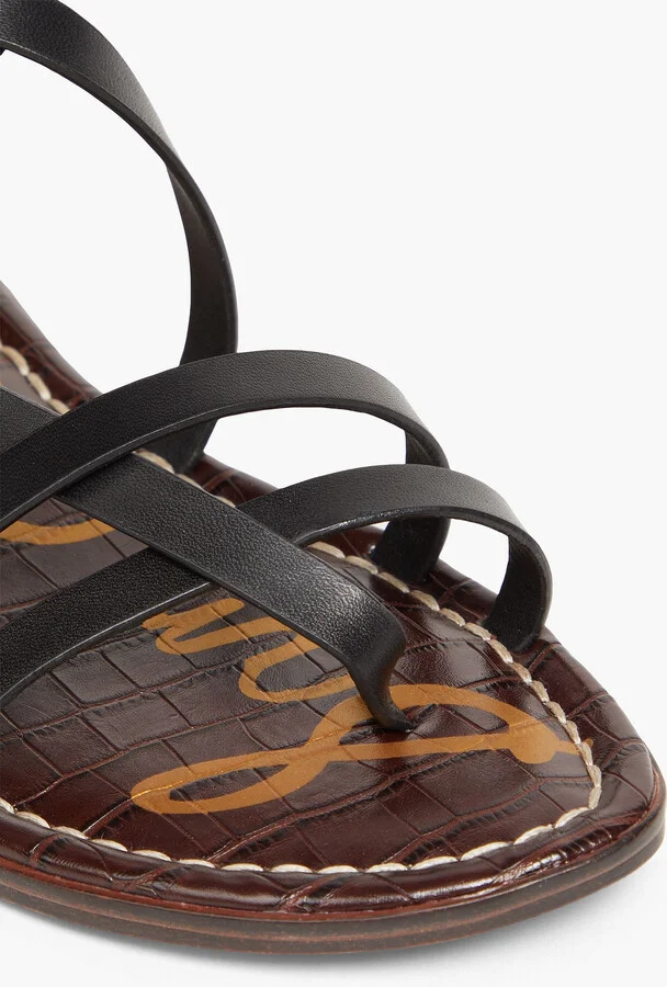 Gibbs leather and faux raffia sandals - Image 4