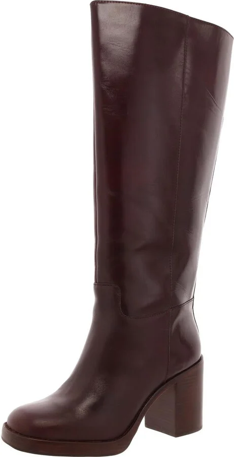 Gibi 4 Womens Extra Wide Calf Leather Knee-High Boots