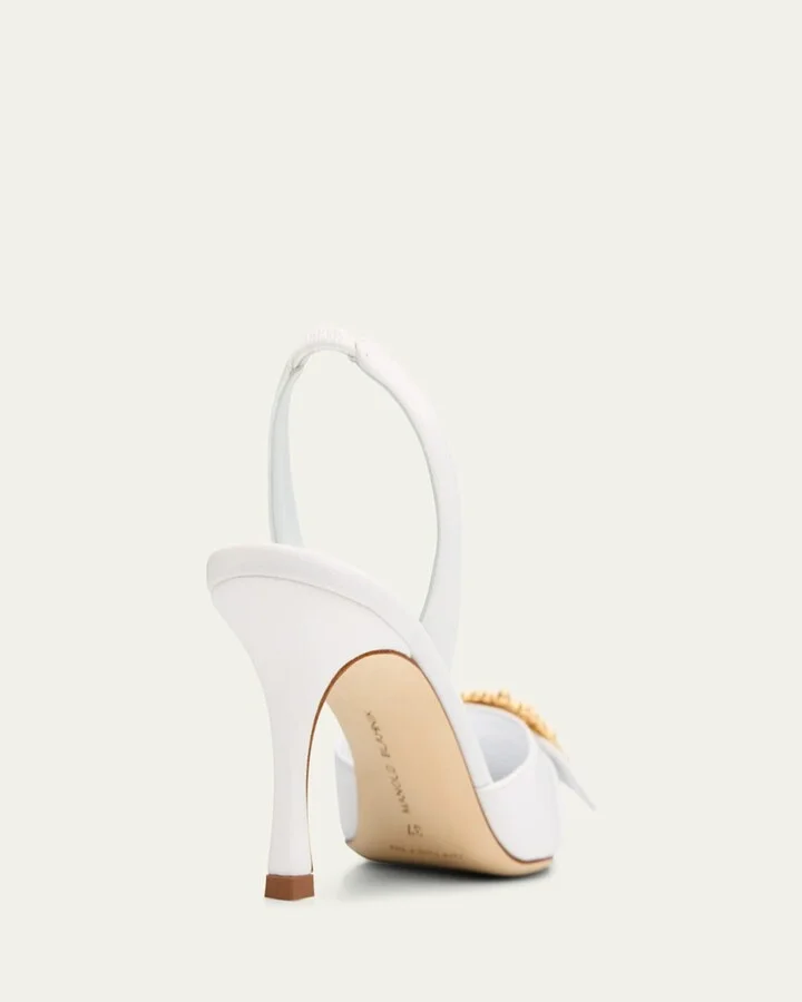 Gibsli Silk Buckle Slingback Pumps - Image 2