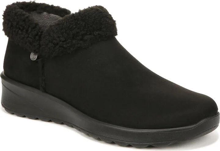 Gift Womens Faux Suede Slip On Booties