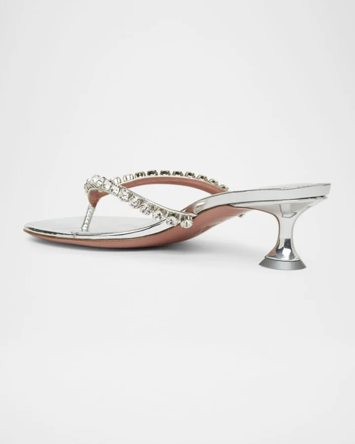 Gigi Crystal Kitten Thong Sandals - Image 3