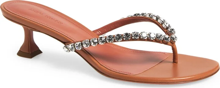 Gigi CrystalStrap Kitten Heel Sandal