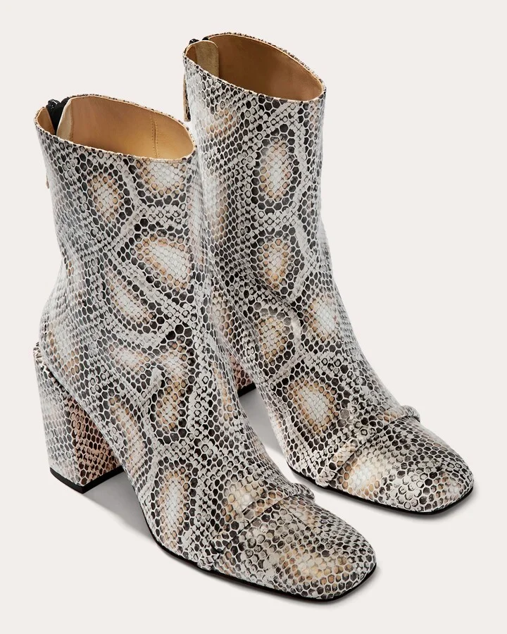 Gigi Embossed-Leather Ankle Boot - Image 2