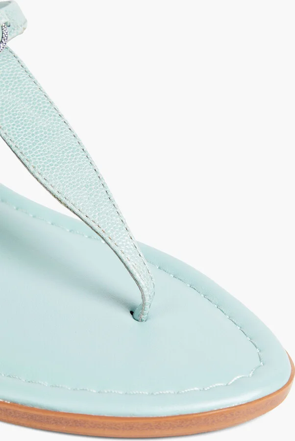 Gigi faux pebbled-leather sandals - Image 4