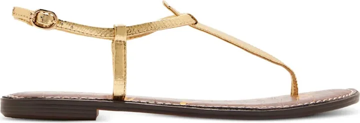 Gigi metallic-finish sandals