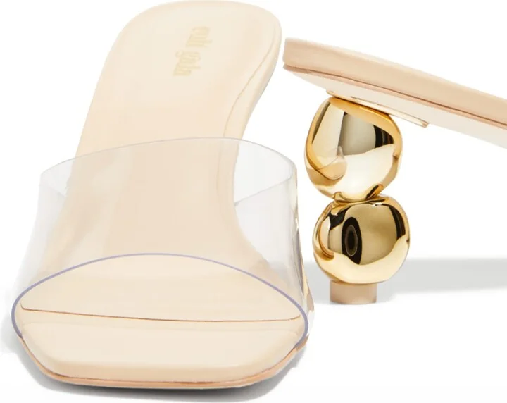 Gigi Metallic Sphere-Heel Vinyl Sandals - Image 2