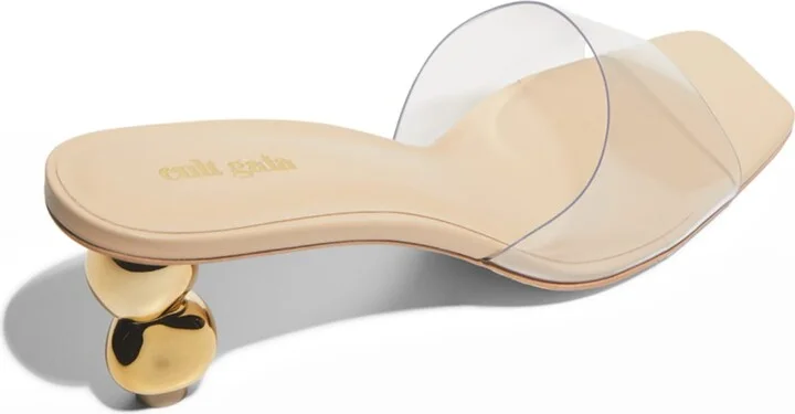 Gigi Metallic Sphere-Heel Vinyl Sandals - Image 4