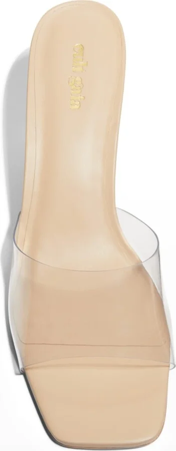 Gigi Metallic Sphere-Heel Vinyl Sandals - Image 5