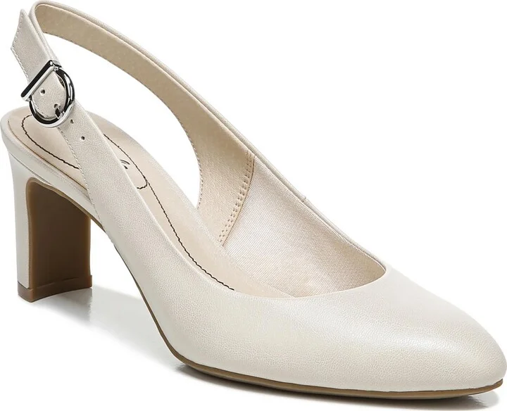 Gigi Sling Womens Cushioned Footbed Slip On Dress Heels
