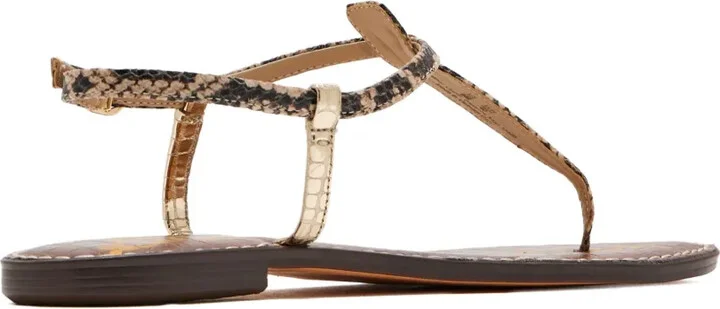 Gigi snakeskin-effect sandals - Image 4