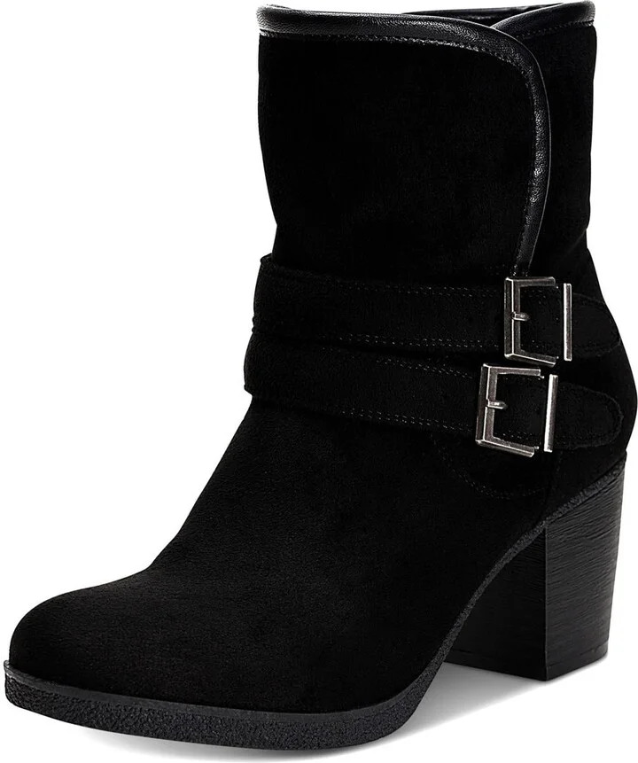 GiGii Womens Faux Suede Ankle Booties