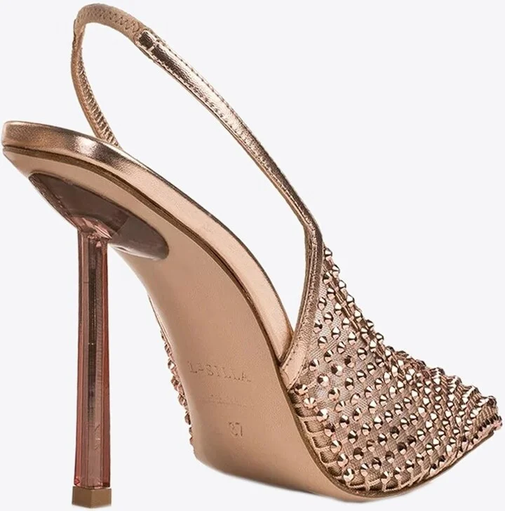 Gilda 100 Crystal Mesh Slingback Pumps - Image 2