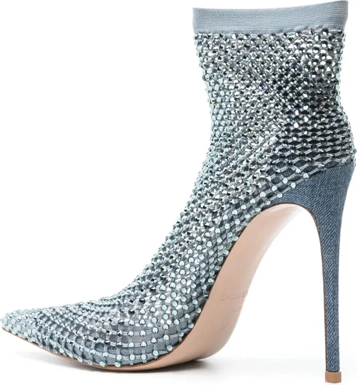 Gilda 115mm crystal-embellished boots - Image 3