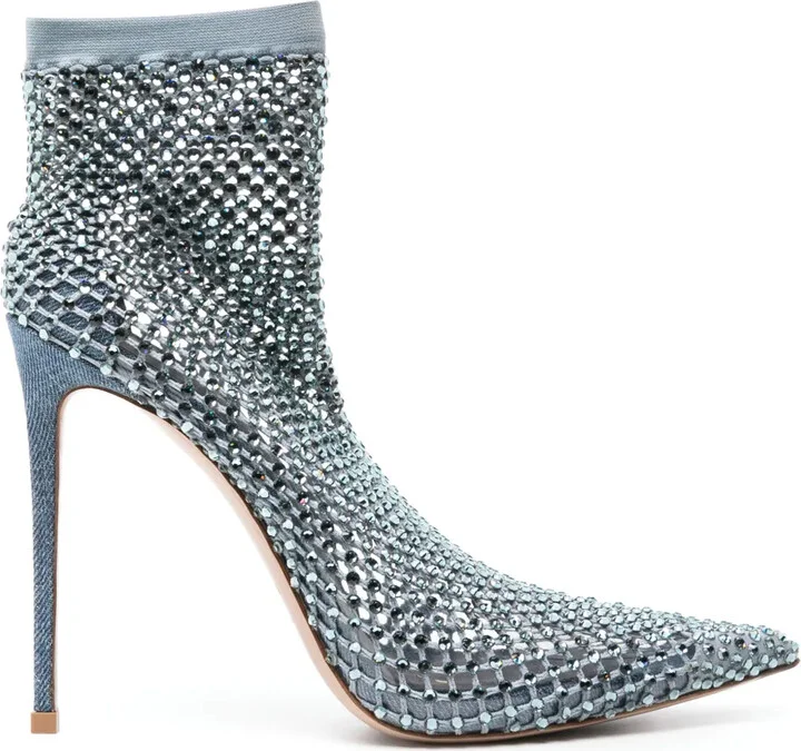 Gilda 115mm crystal-embellished boots