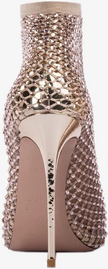 Gilda 120 Crystal-Embellished Fishnet Boots - Image 2