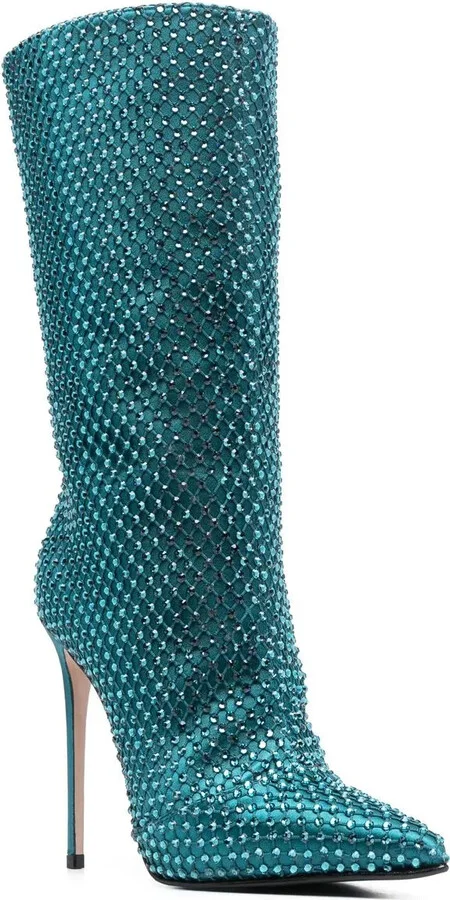 Gilda 120mm crystal-embellished boots - Image 2