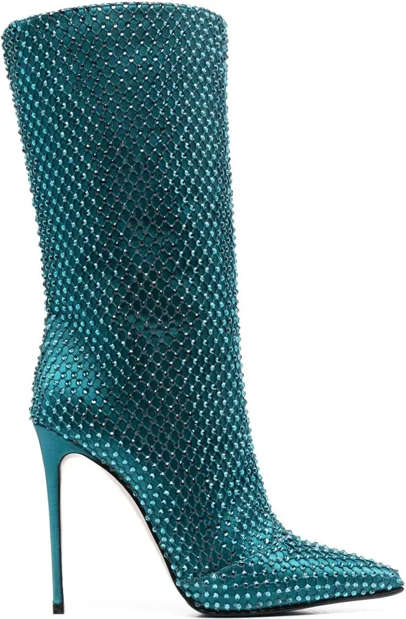 Gilda 120mm crystal-embellished boots