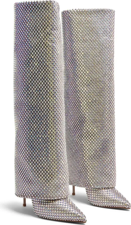 Gilda 120mm crystal-embellished knee-high boots - Image 5