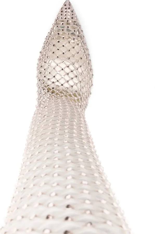 Gilda 120mm rhinestone fishnet boots - Image 4
