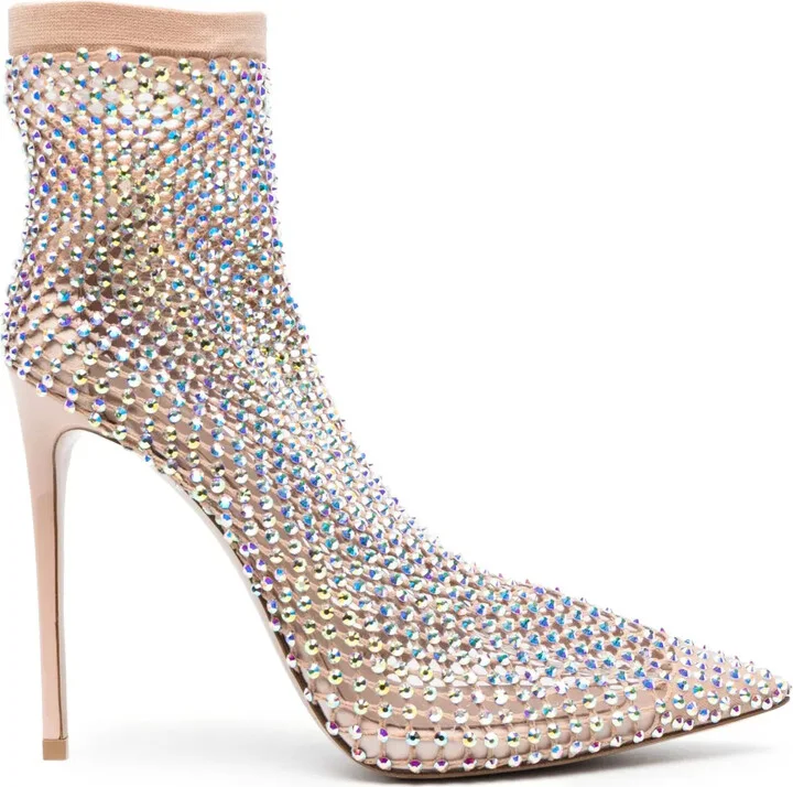 Gilda 125mm crystal-embellished pumps