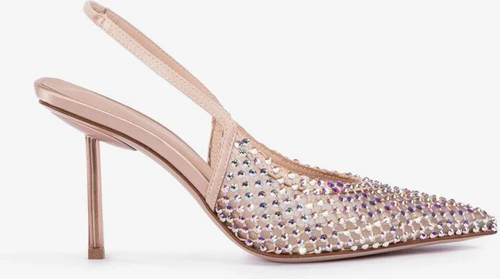 Gilda 80 Crystal-Embellished Slingback Pumps