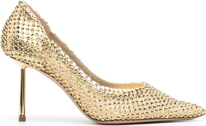 Gilda 90mm crystal-embellished pumps