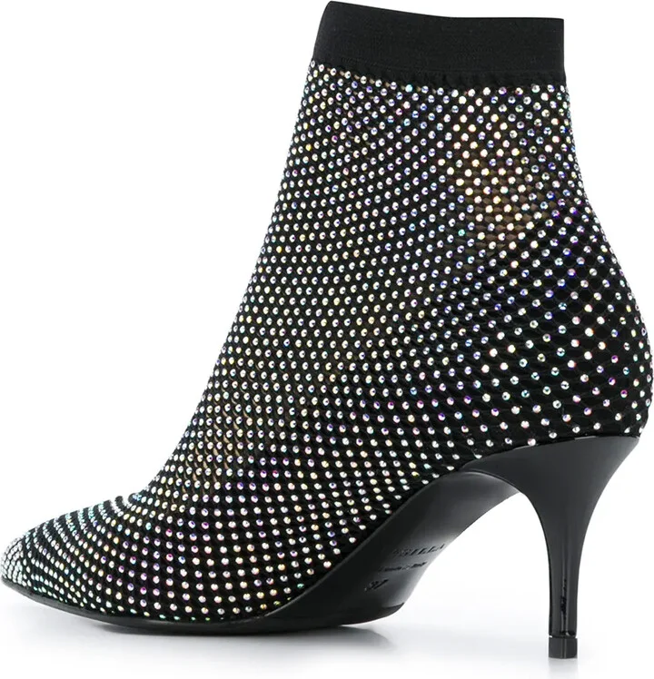 Gilda crystal-embellished boot pumps - Image 3