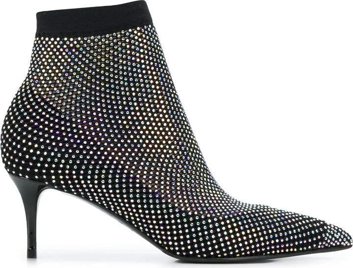 Gilda crystal-embellished boot pumps
