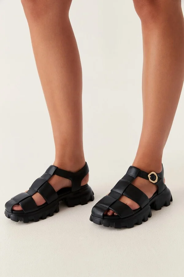 Gilda Fisherman Sandal In Colour Black Size 35 - Image 3