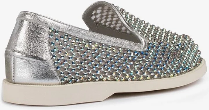 Gilda Fishnet Crystal Loafers - Image 2