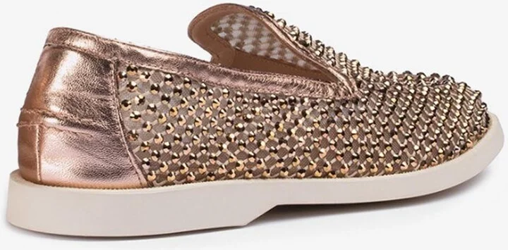 Gilda Fishnet Crystal Loafers - Image 2