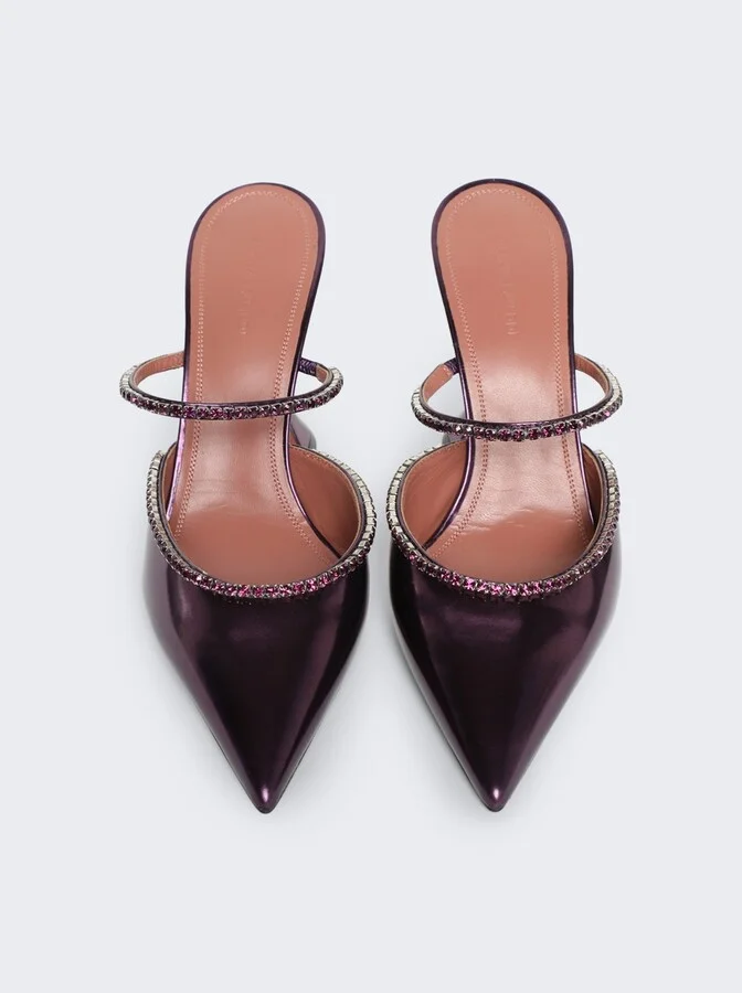 Gilda Mirror Mules Amethyst
