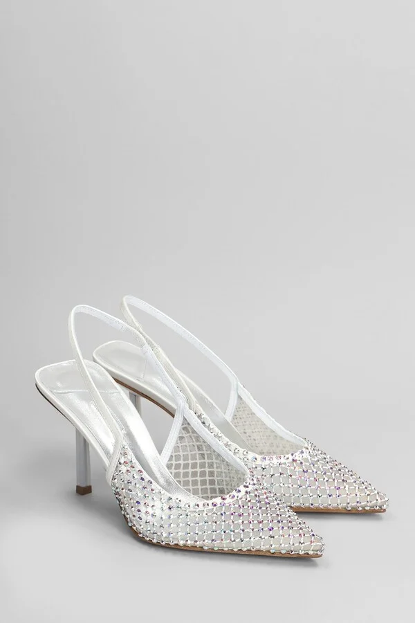 Gilda Pumps In White Satin - Image 2