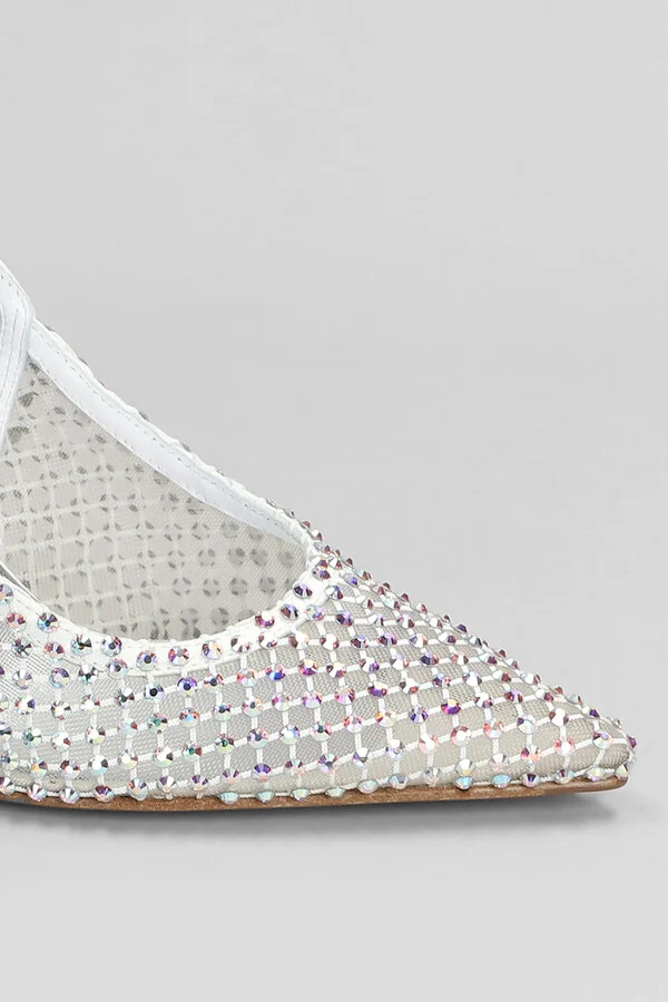 Gilda Pumps In White Satin - Image 5