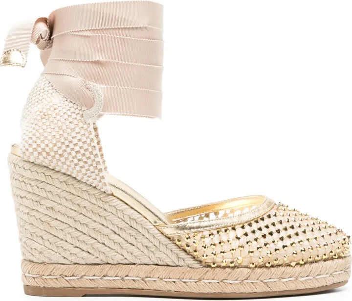 Gilda raffia-design espadrilles
