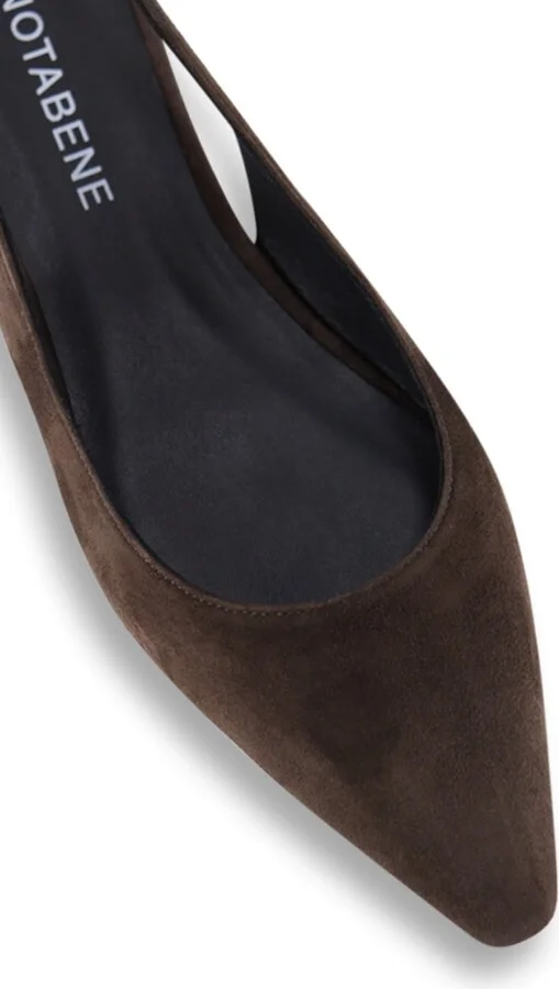 Gilda Slingback, Dark Brown Suede - Image 3