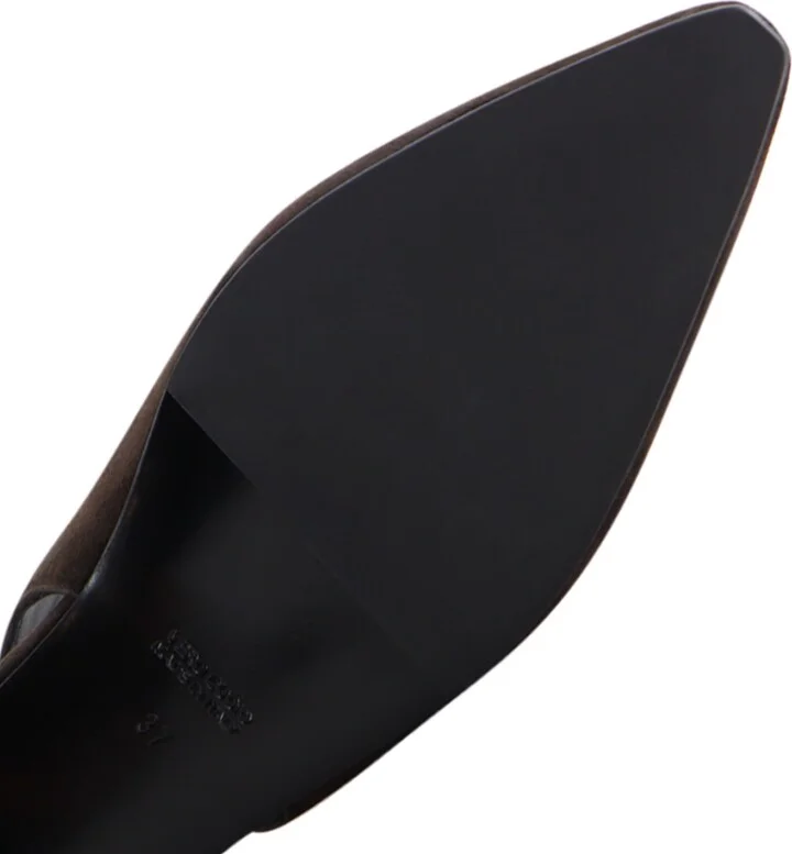 Gilda Slingback, Dark Brown Suede - Image 5
