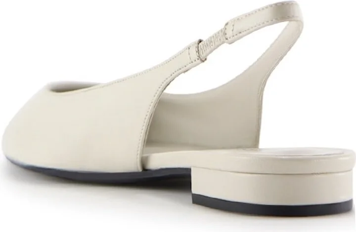 Gilda Slingback, Off-White Leather - Image 4