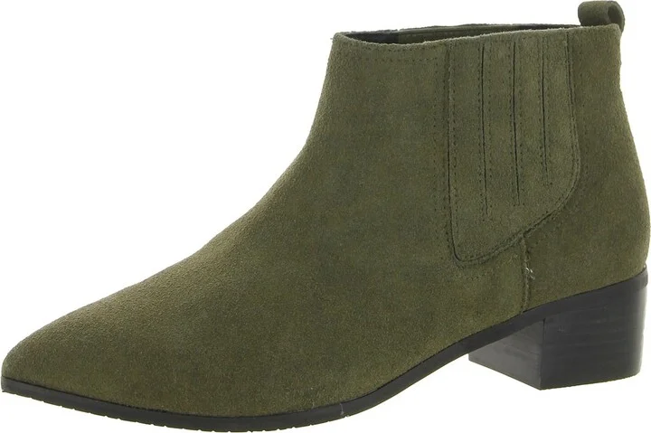 Gillan Womens Suede Pointed Toe Chelsea Boots