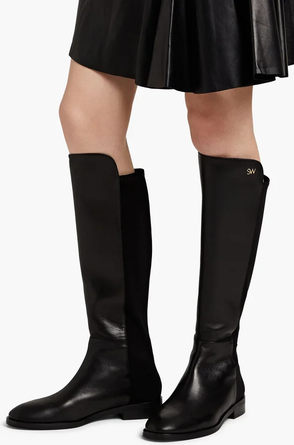 Gillian 60 microstretch and suede over-the- knee boots - Image 2