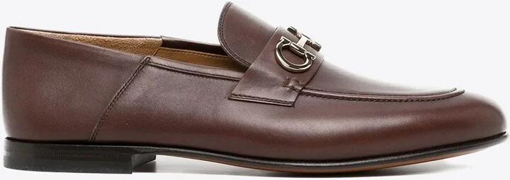 Gin Gancini Leather Loafers