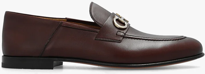 ‘Gin’ Leather Loafers, , - Brown