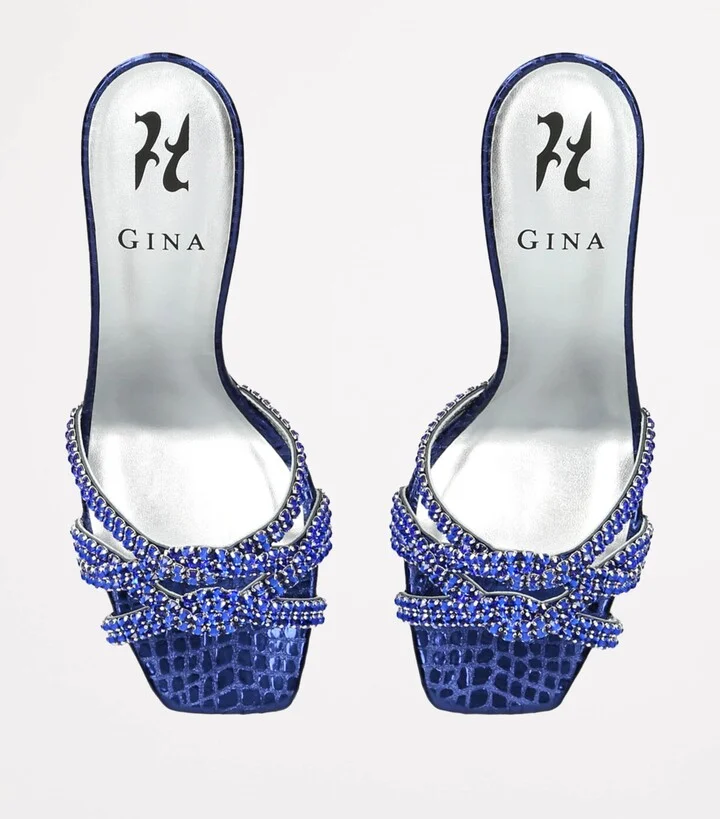 Gina Crystal-Embellished Loie Mules 85 - Image 4