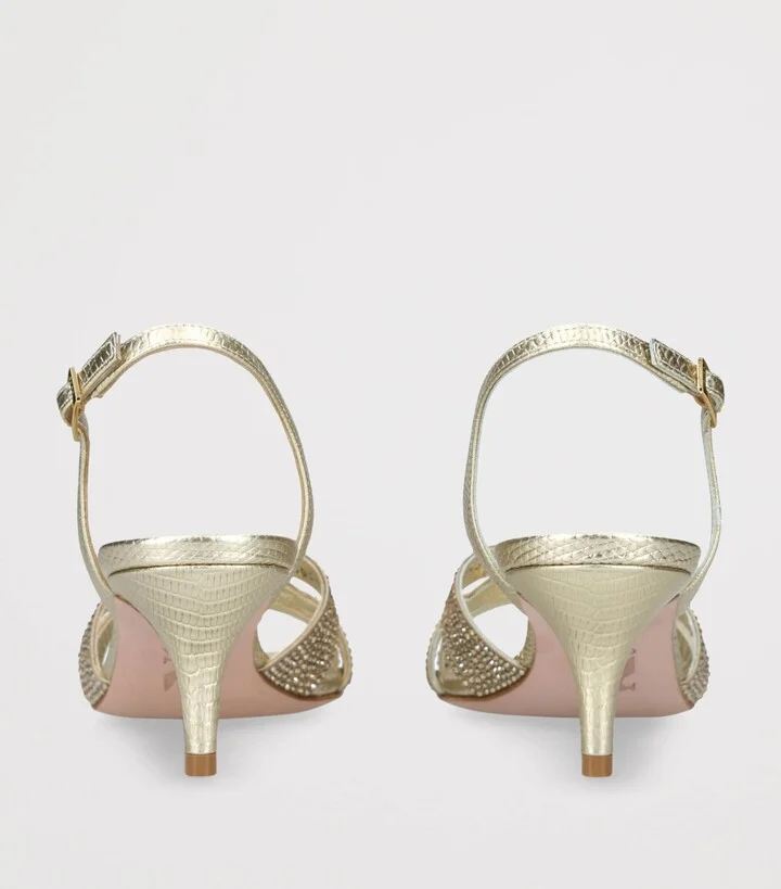 Gina Leather Curtis Heeled Sandals 50 - Image 2