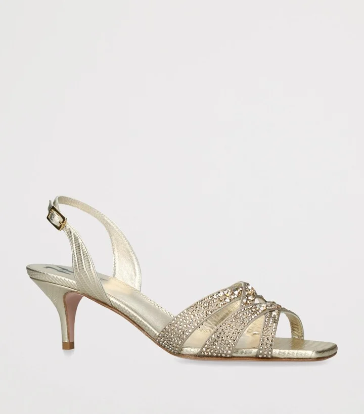 Gina Leather Curtis Heeled Sandals 50 - Image 3