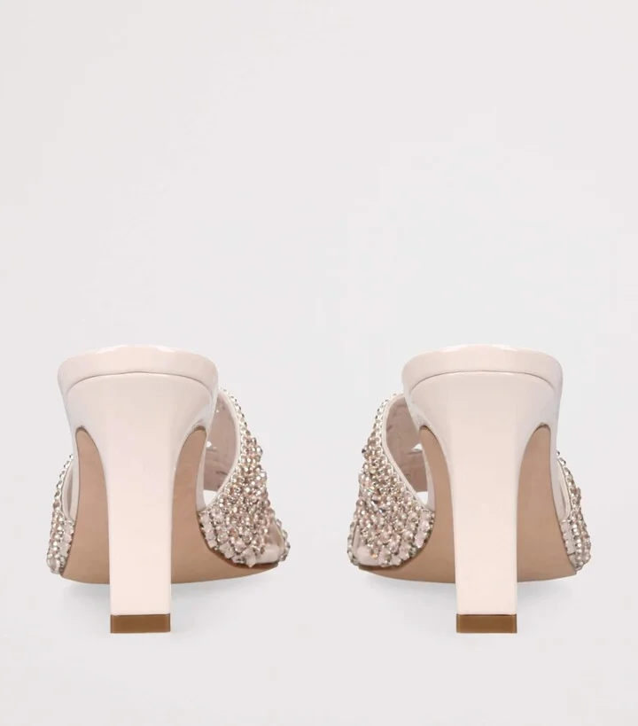 Gina Leather Embellished Lausanne Mules 85 - Image 2