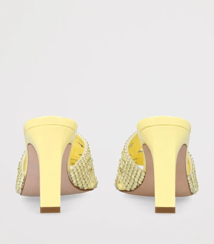 Gina Leather Embellished Lausanne Mules 85 - Image 2