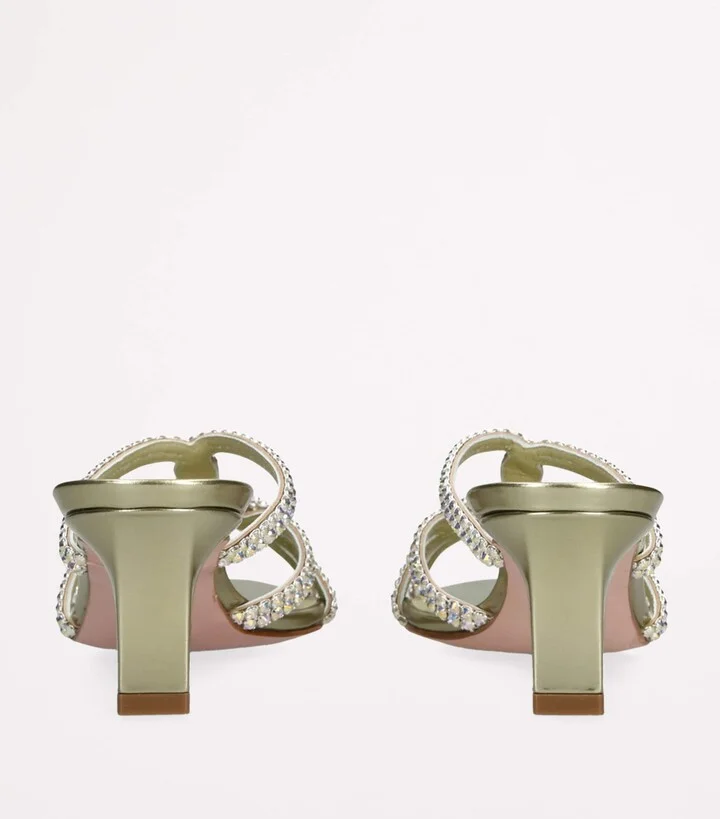 Gina Leather Embellished Montpellier Mules 50 - Image 2
